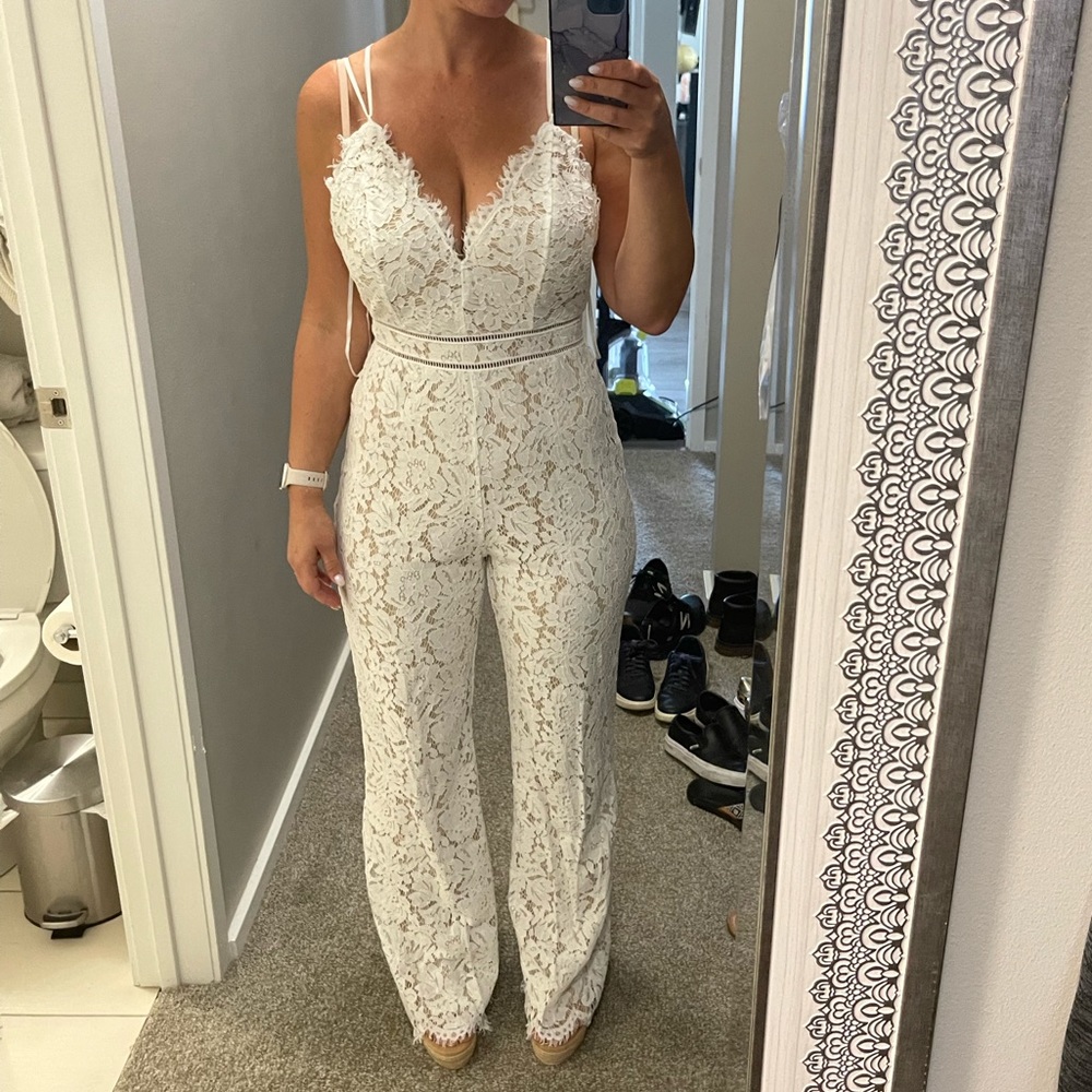 NWT! Glimpse Of Glam Lace Jumpsuit